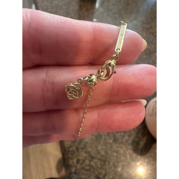 NWOT Rare Kendra Scott Aria Magnesite 14K Gold Over Brass Pendant Necklace - Red - Picture 4 of 5